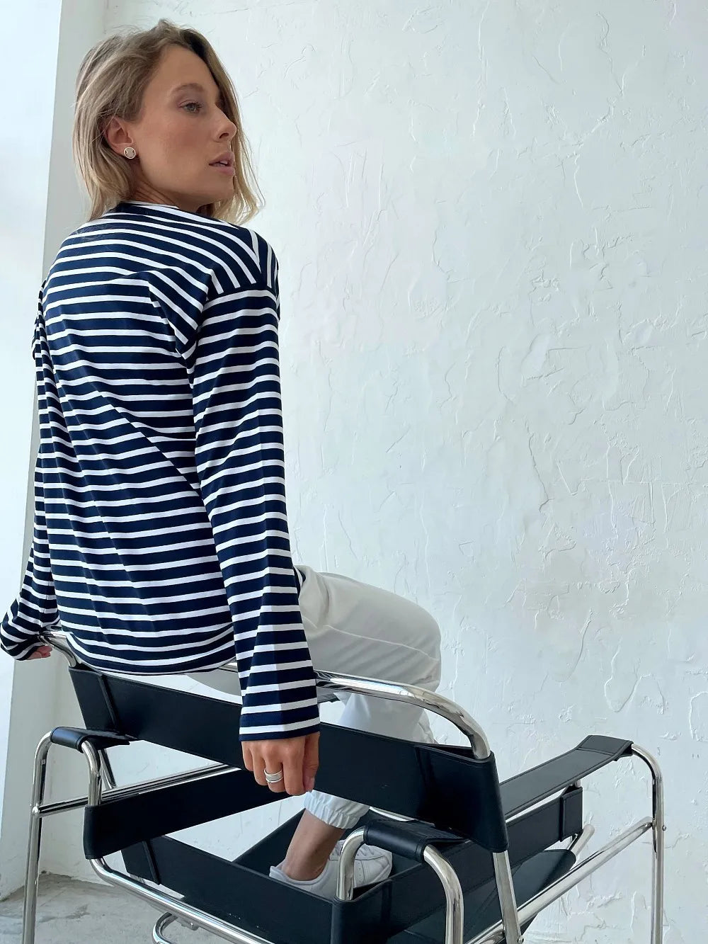 Bornladies Striped Long Sleeve Tee