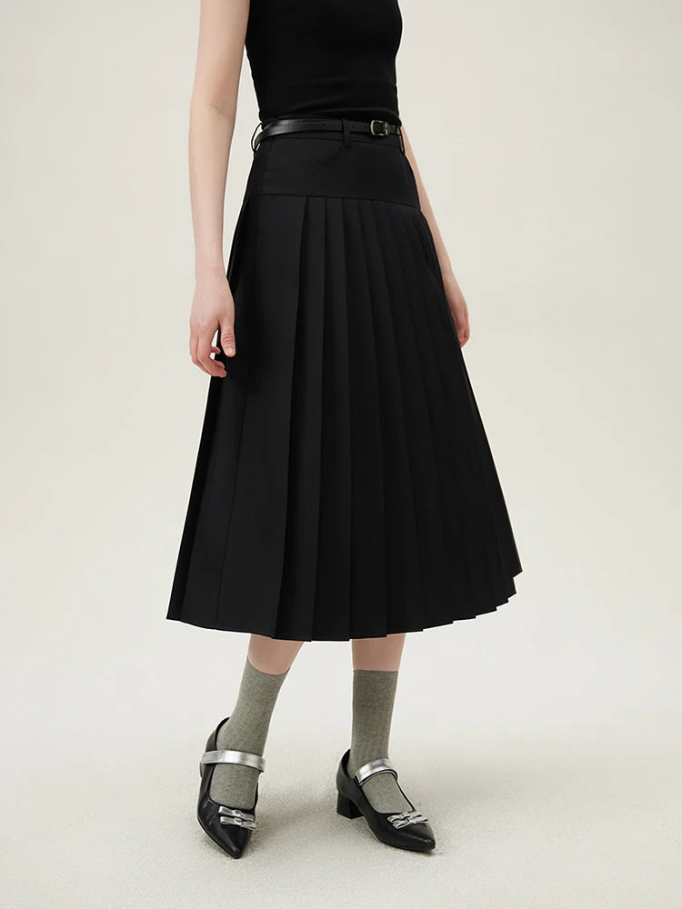 Modern Collegiate Charm: FSLE Tailored Blazer and A-Line Skirt Suit Se