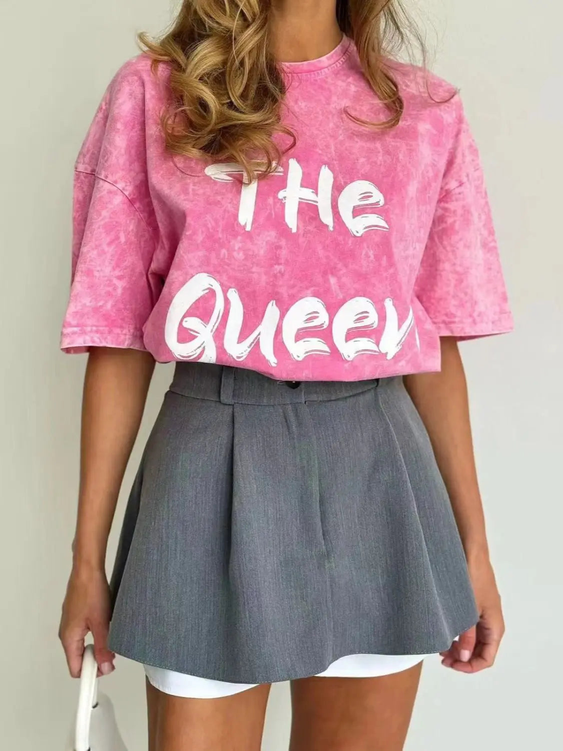 Retro Chic Pink & Gray High Street Tee