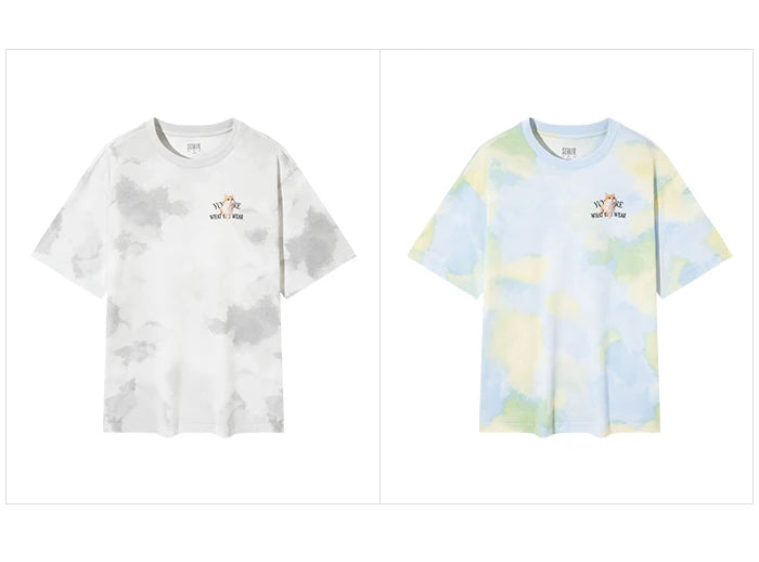 Halo-Dyed Cat Graphic Summer Tee