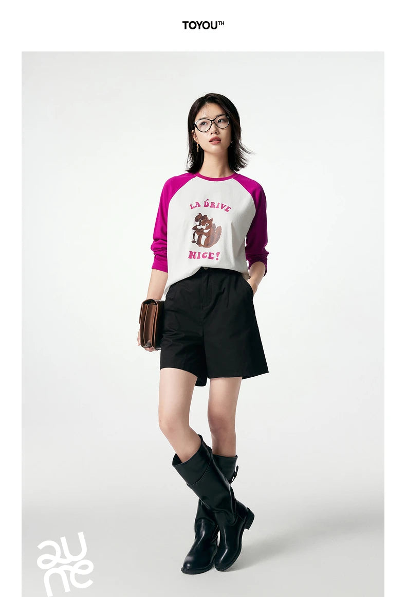 Retro Contrast Raglan Tee