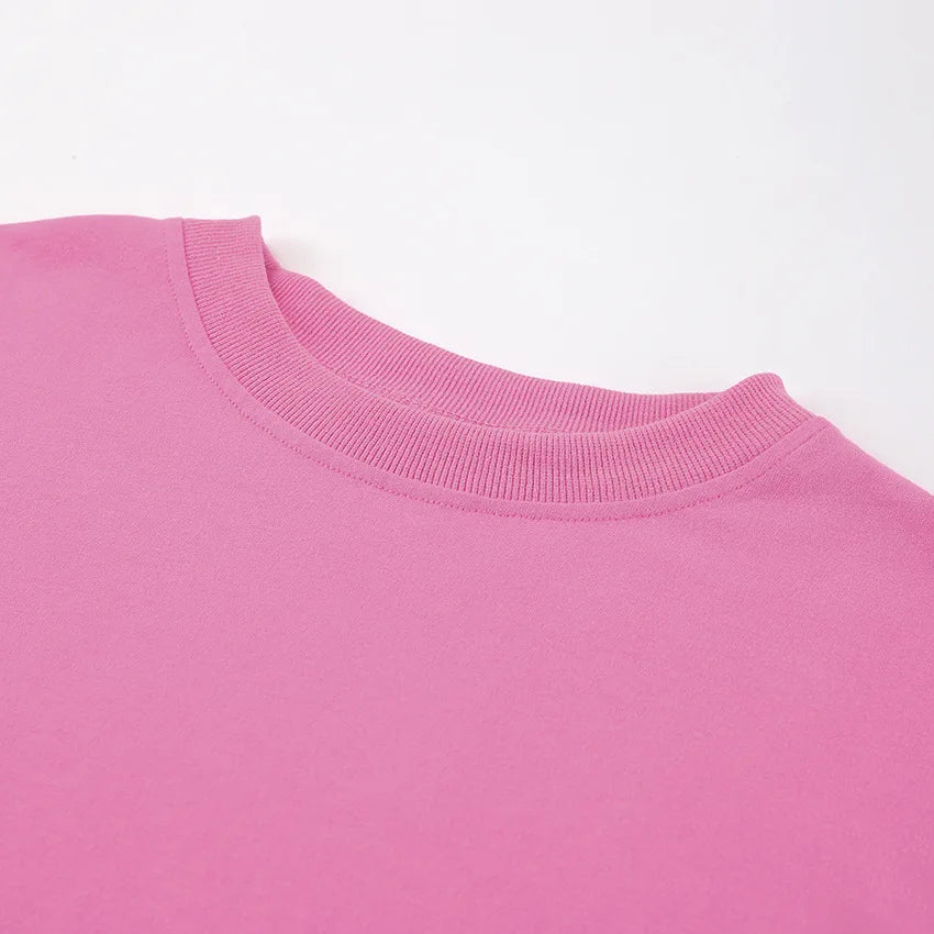 Playful Pink Streetwear Long-Sleeve Tee