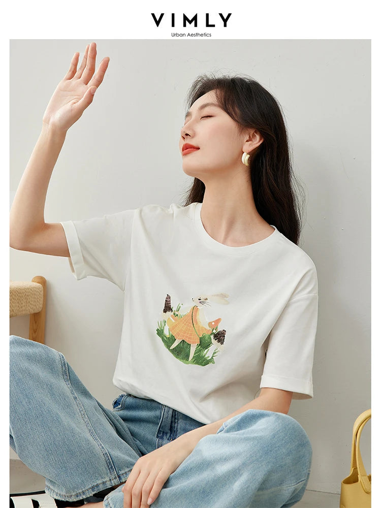 Vimly Playful Graphic Cotton Tee