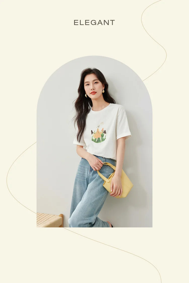 Vimly Playful Graphic Cotton Tee