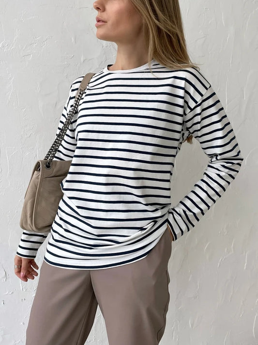 Bornladies Striped Long Sleeve Tee