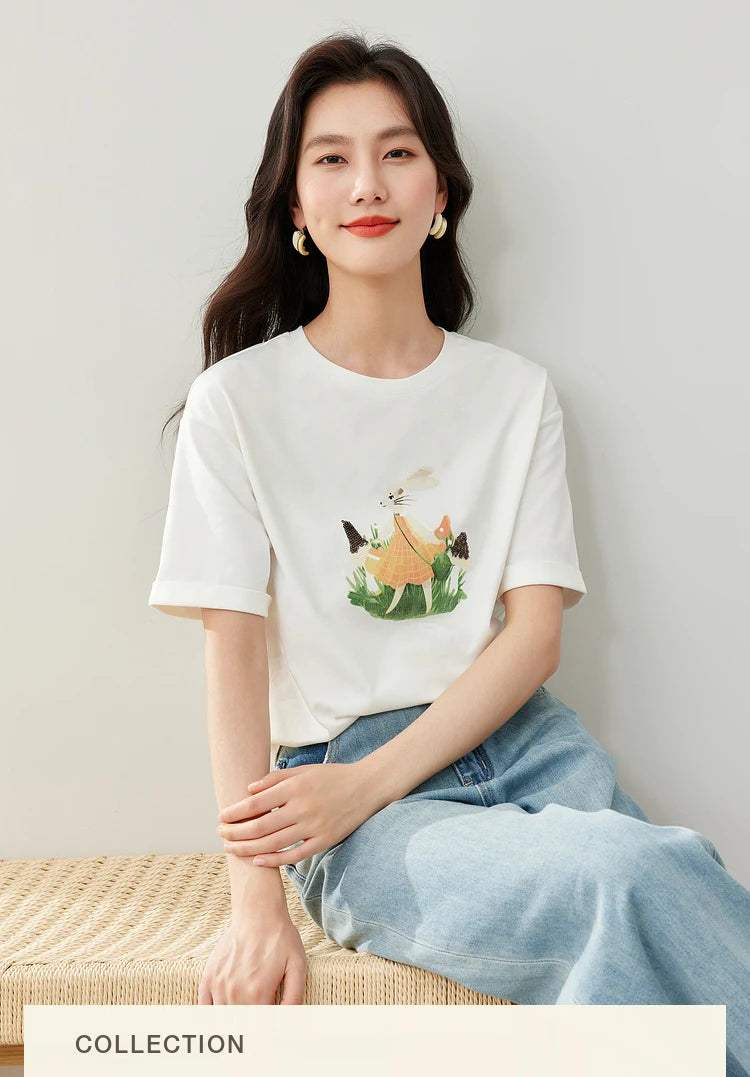 Vimly Playful Graphic Cotton Tee