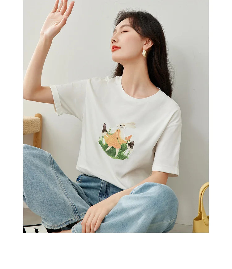 Vimly Playful Graphic Cotton Tee