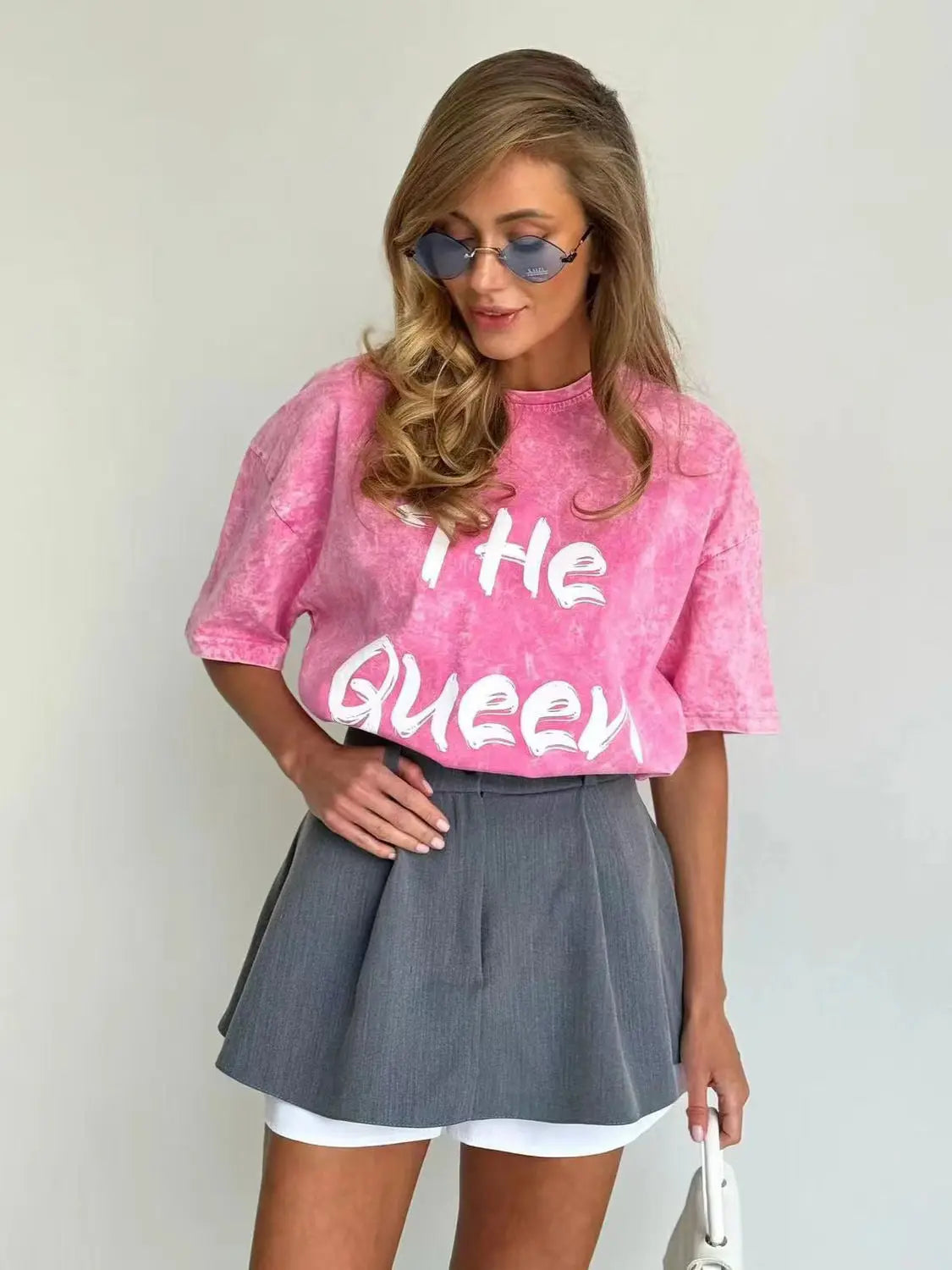 Retro Chic Pink & Gray High Street Tee