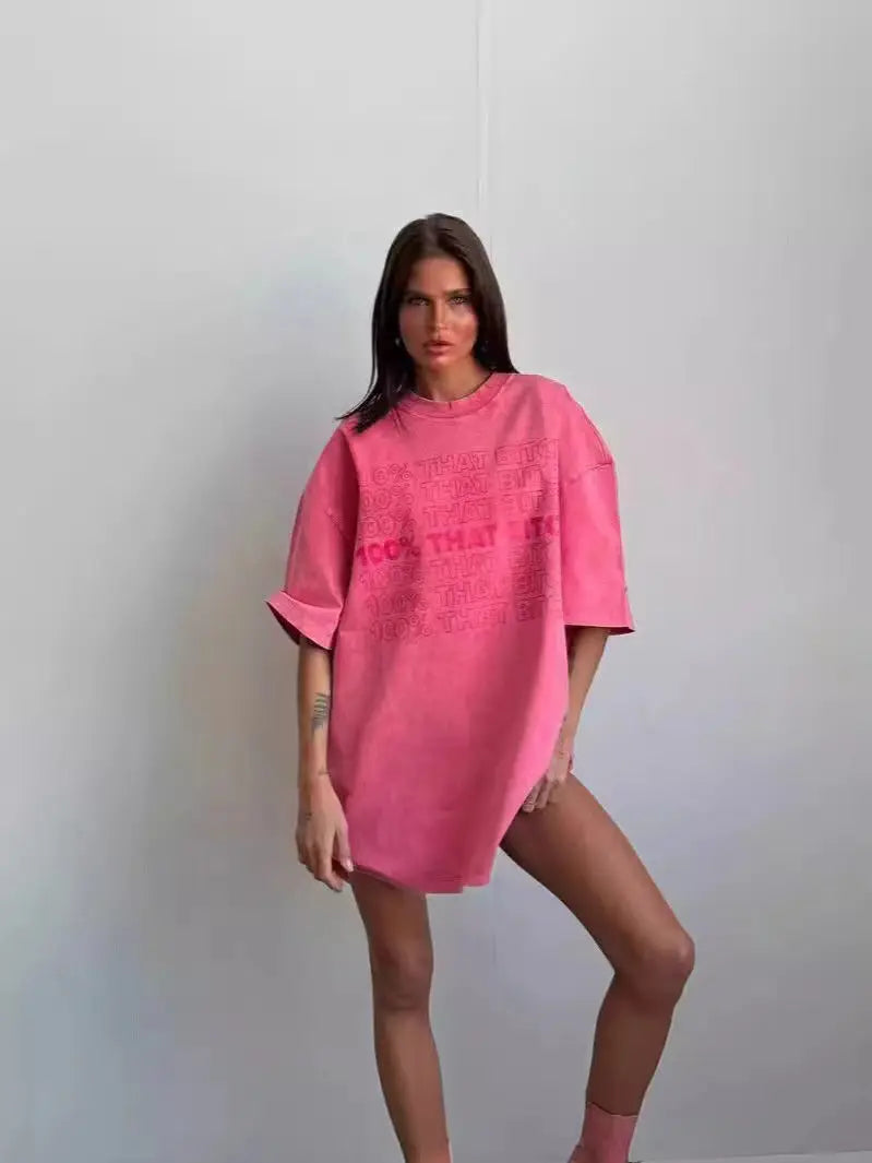 How about “Vintage Y2K Pink Letter Print Tee”?